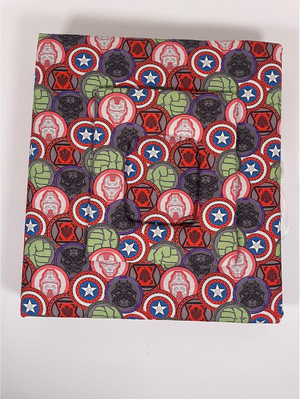 Vintage Handmade Large Fabric Padded 3 Ring Binder Photo Album Baby Book 90s